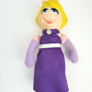 Jim Henson MUPPETS 7" MISS PIGGY Toy Toons Stuffed Figure 1991 Plastic Face EUC